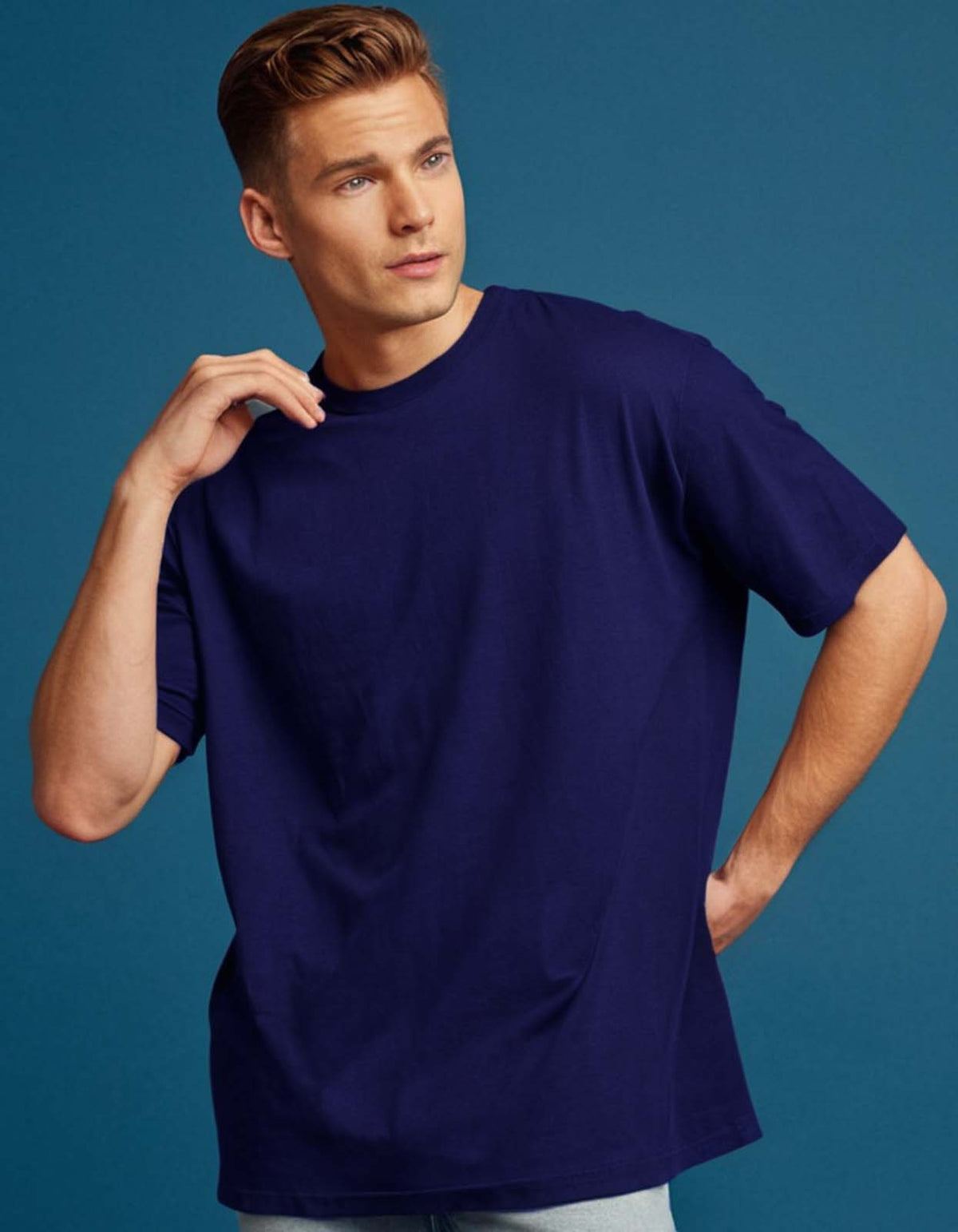 Plain Blue Oversized T shirt