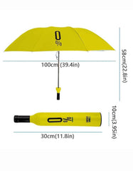 0% Wine Bottle Mini Compact Umbrella