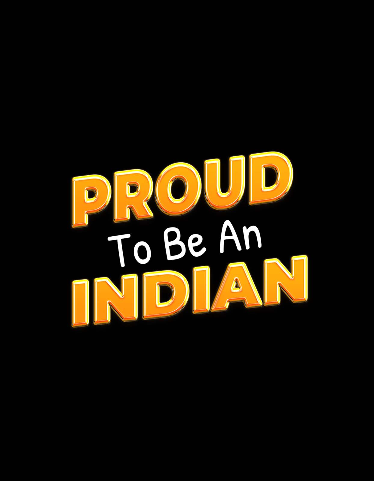 "Proud To Be An Indian" Printed T Shirt