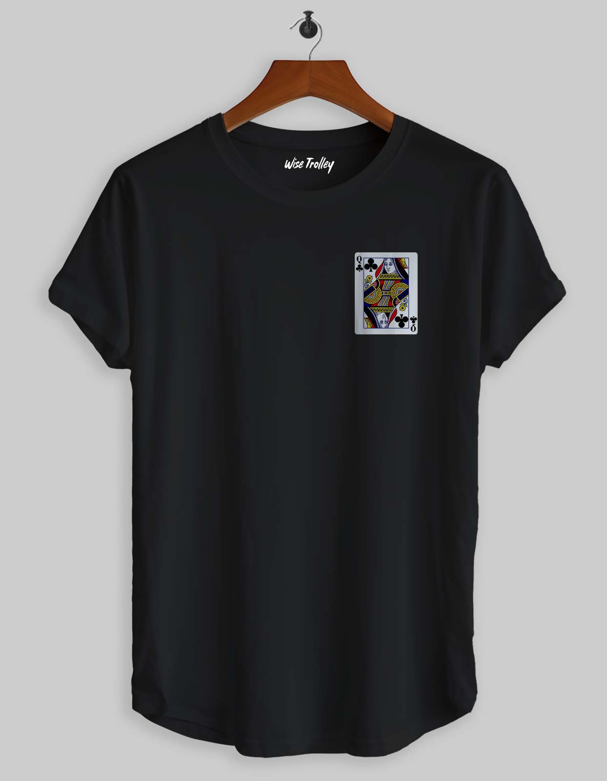 Queen of Clubs Playing Card T-Shirt