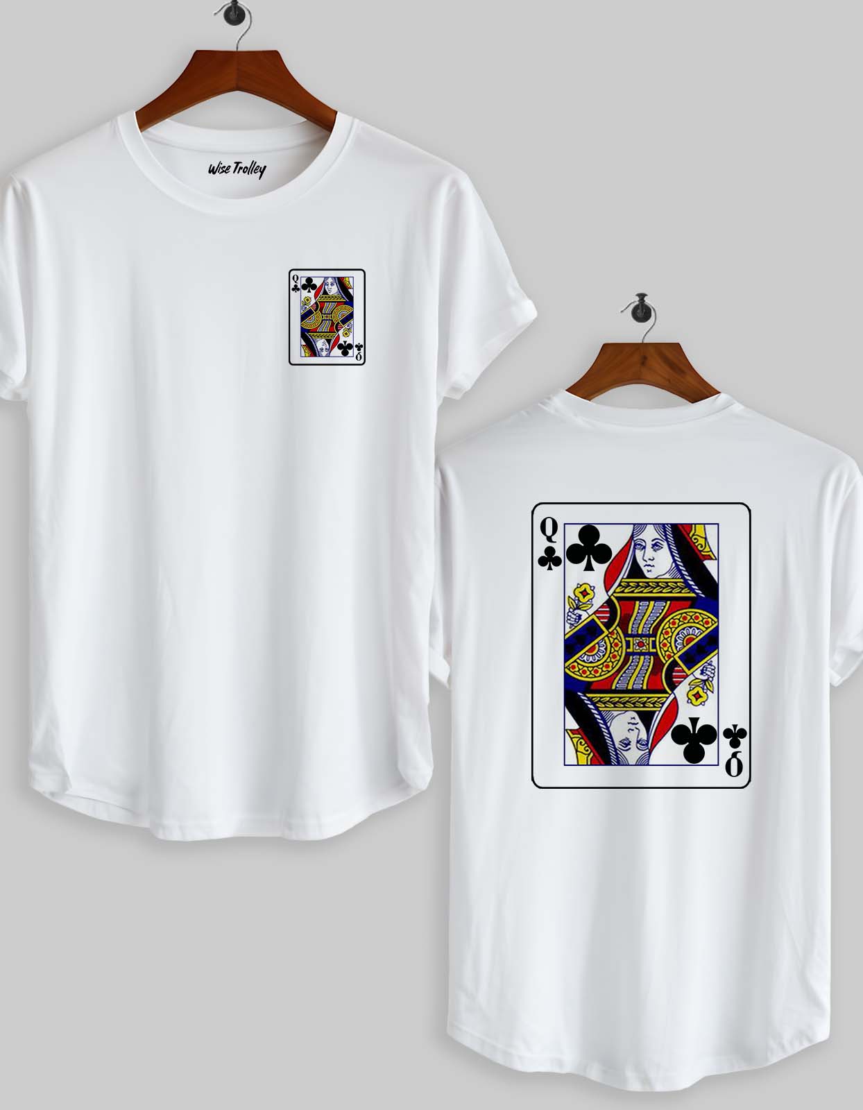 Queen of Clubs Playing Card T-Shirt