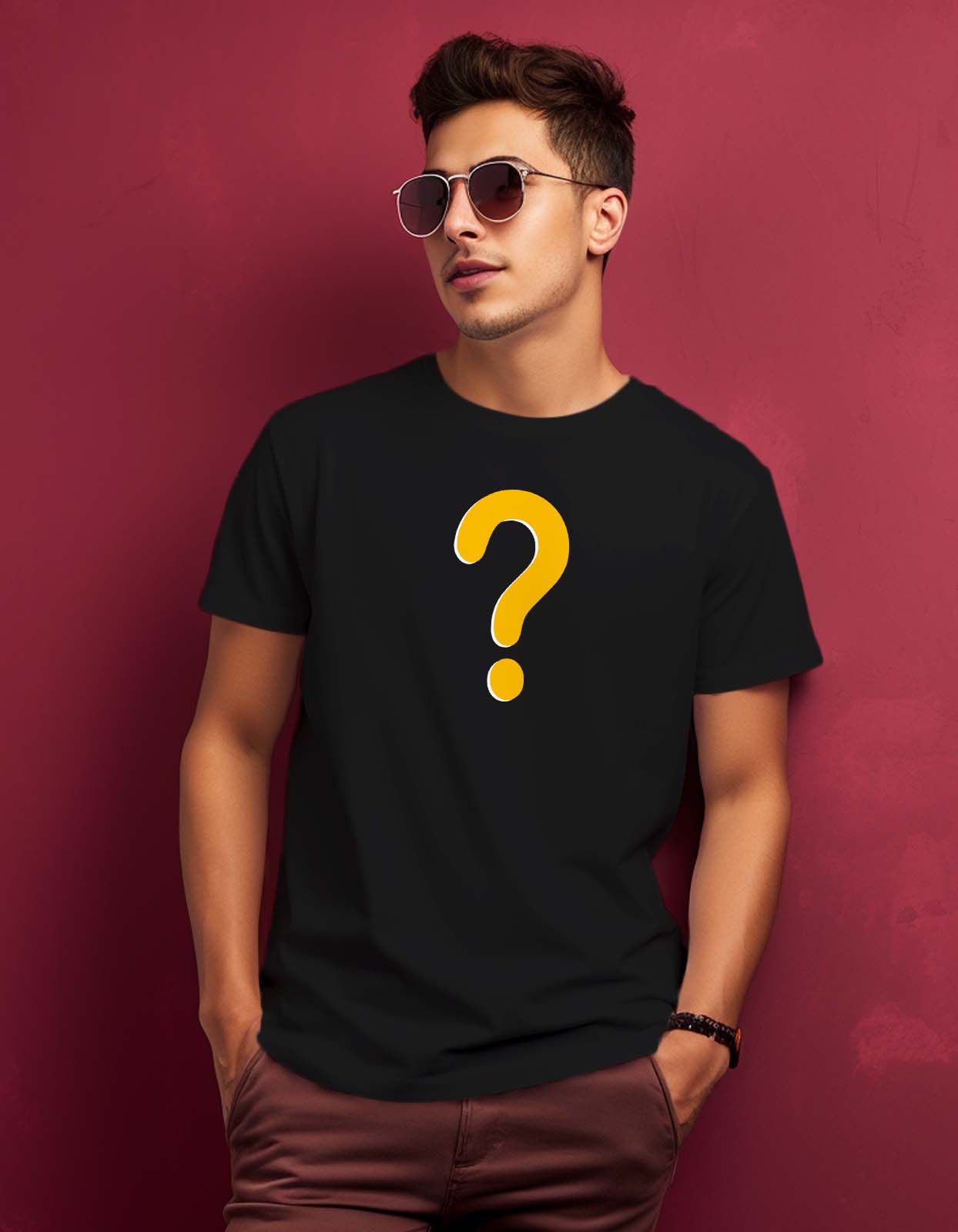 "Question Mark" Graphic Print t shirt