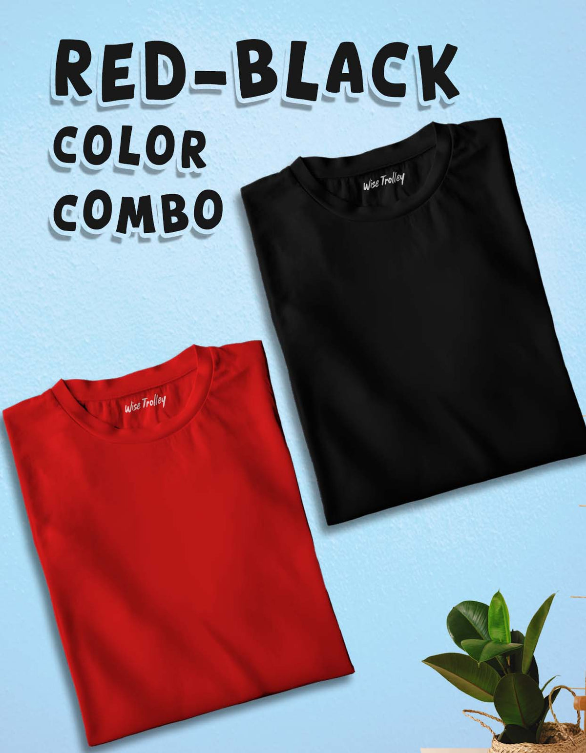 Red-Black Combo T Shirt