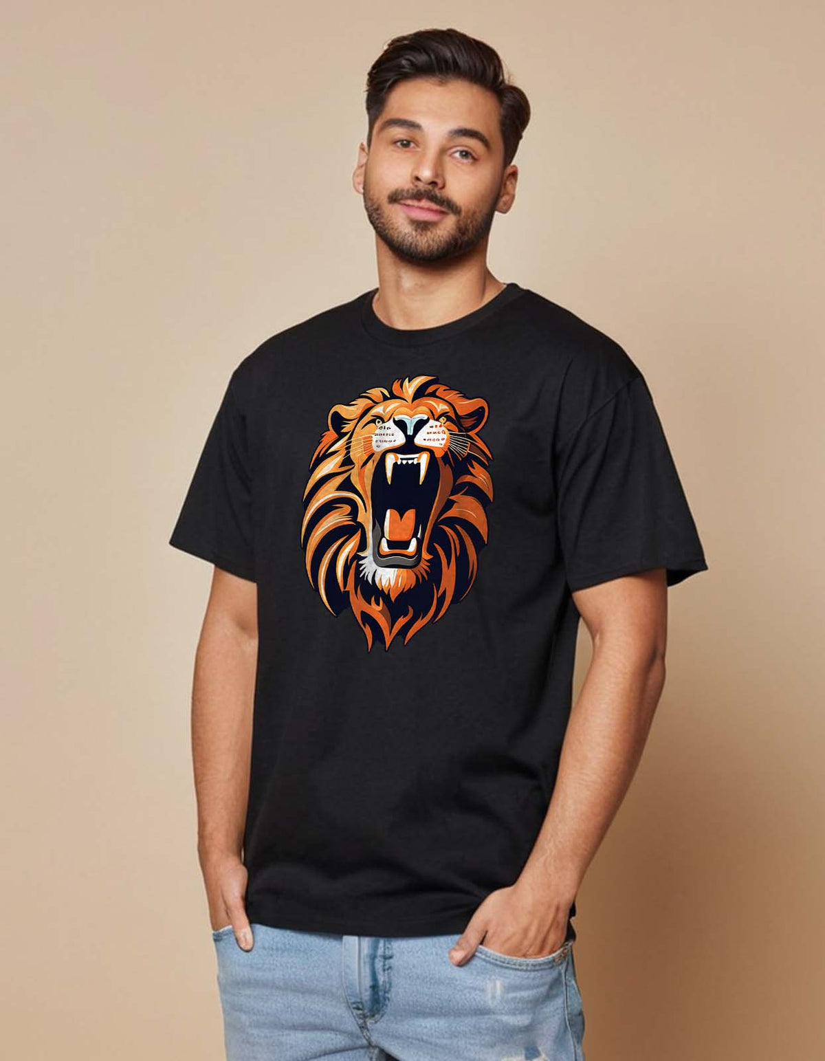 Roaring Lion Printed Oversized T-shirt