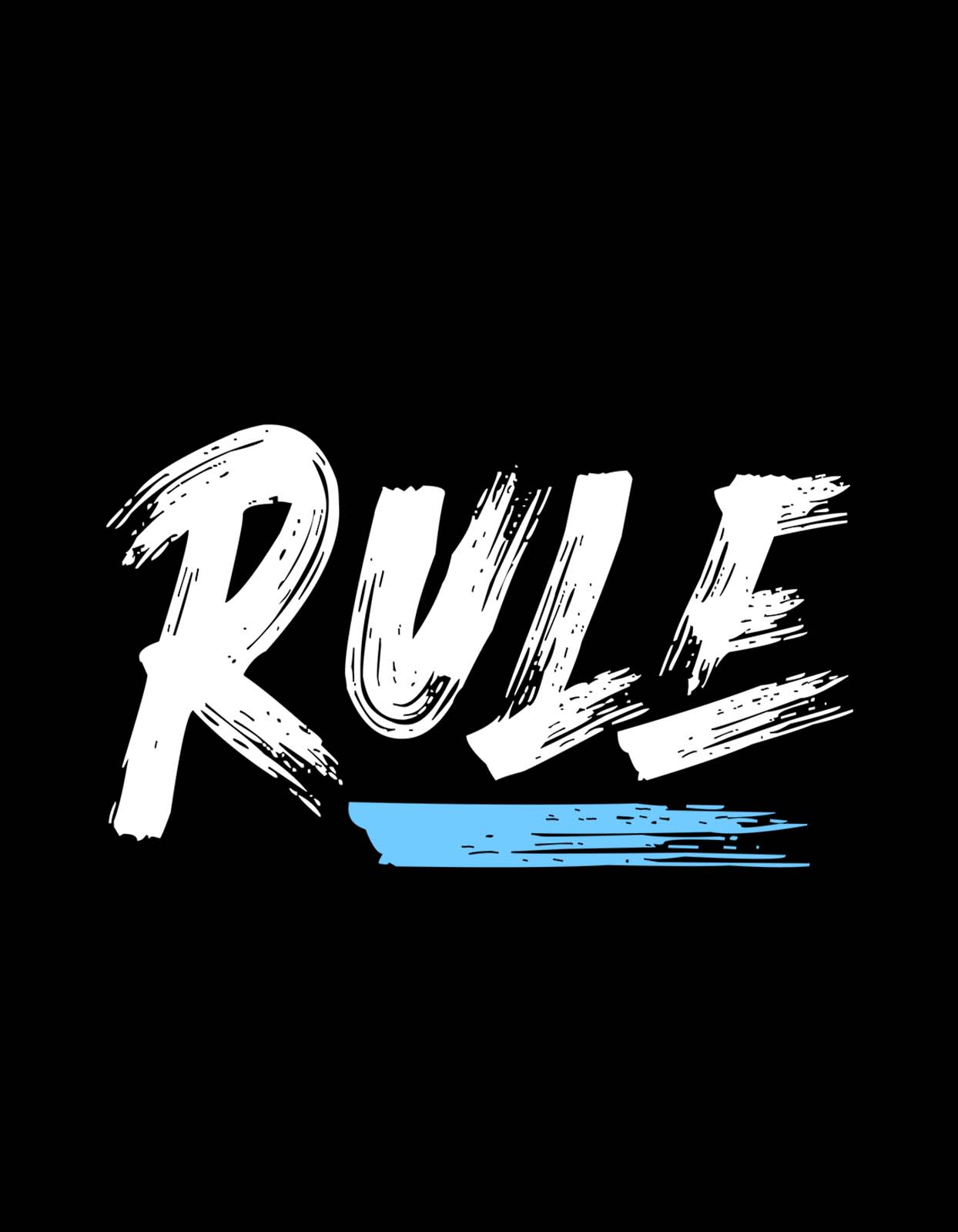 "Rule" Print T shirt