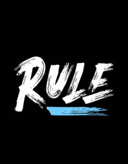 "Rule" Print T shirt