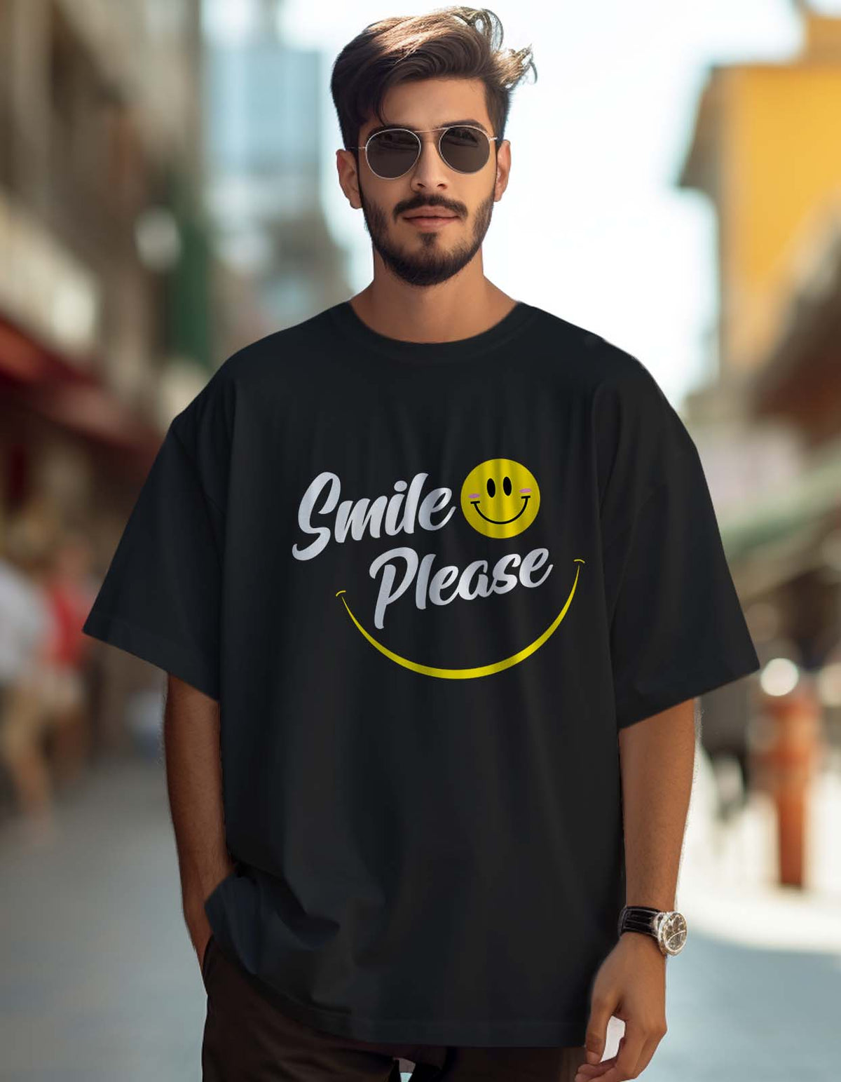 Smile Please Oversized T shirt