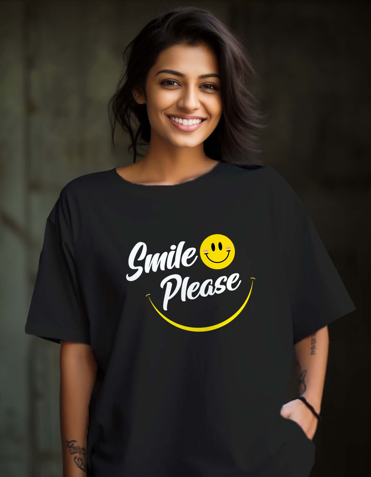 Smile Please Oversized T shirt