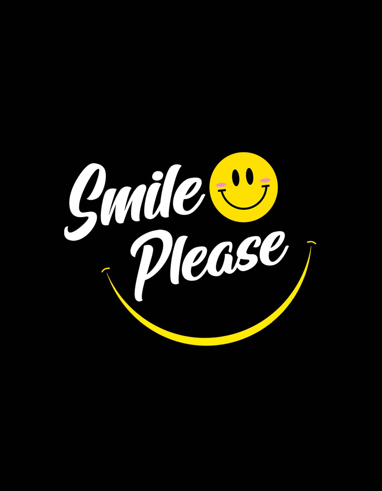 "Smile Please" Print t-shirt