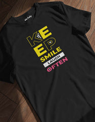 "Keep Smiling" Smile T-shirt Design