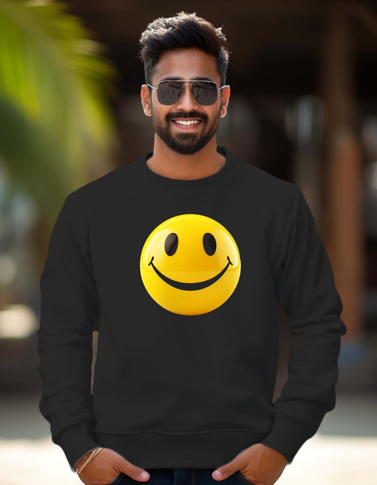 Smiley Sweatshirt Unisex Online in India