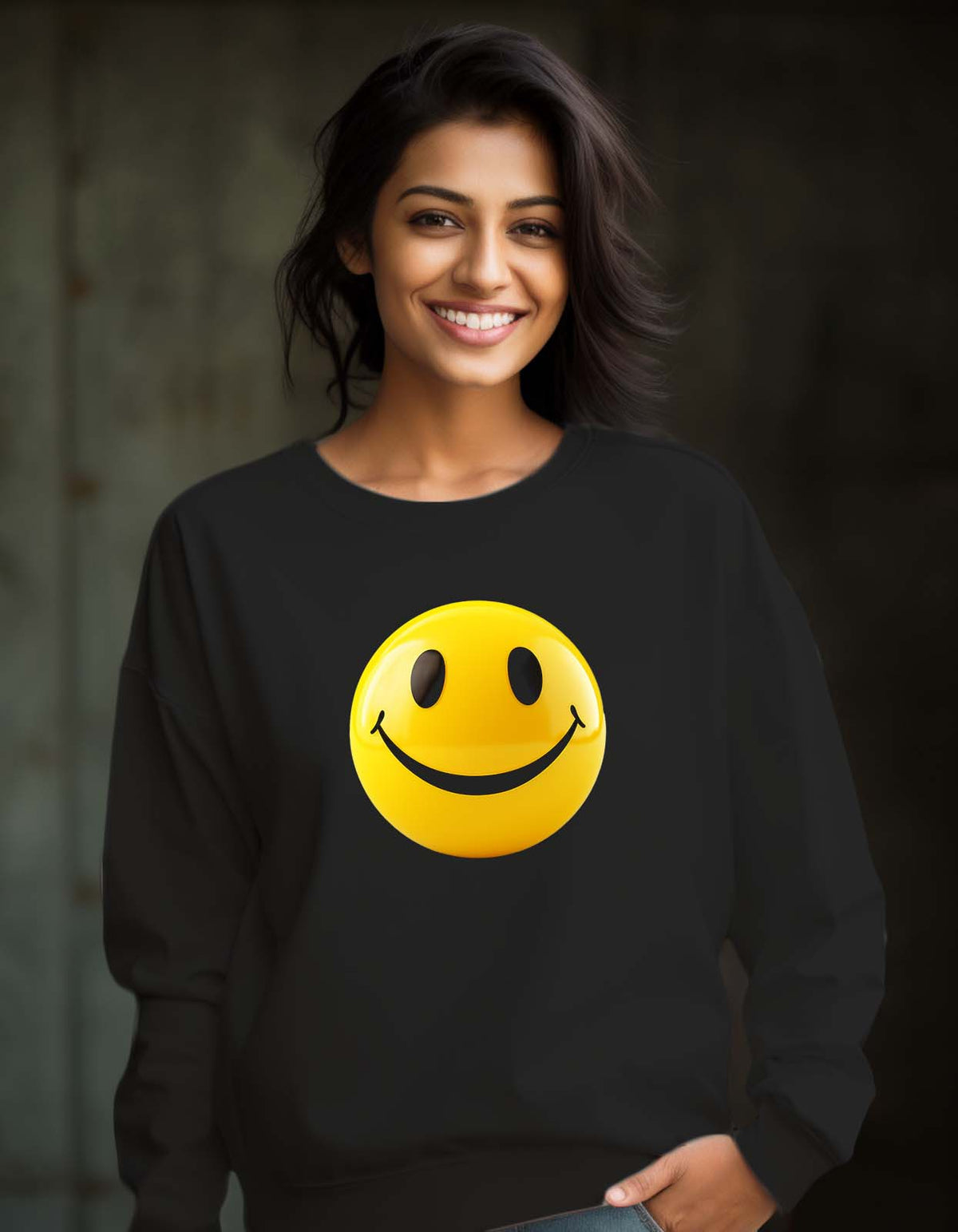 Smiley Sweatshirt Unisex Online in India