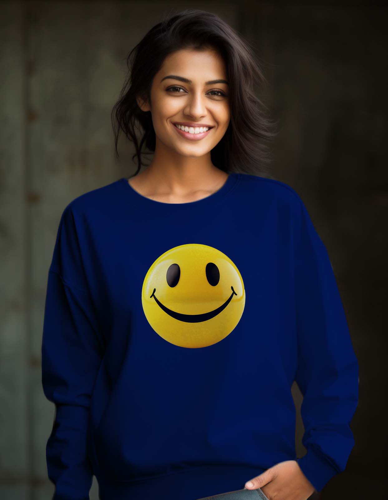 Smiley Sweatshirt Unisex Online in India