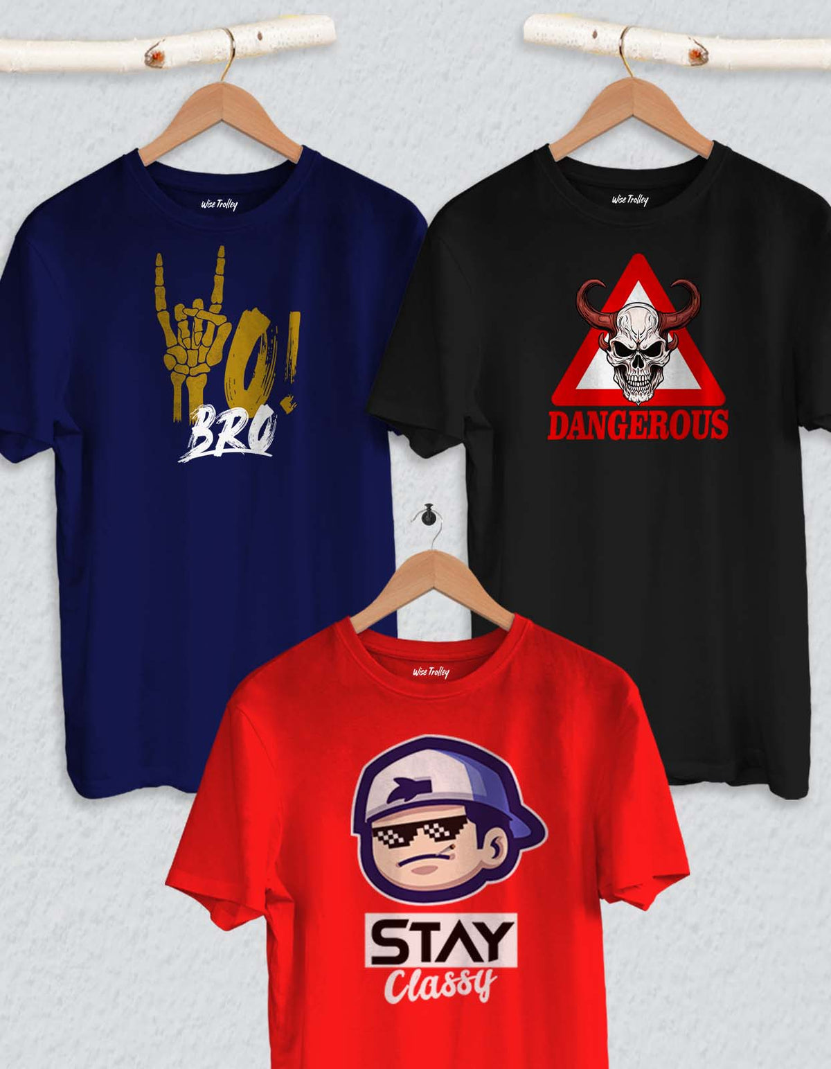 Buy Pack of Three T shirts Combo Online India