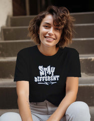 "Stay Different" Graphic Print T shirt