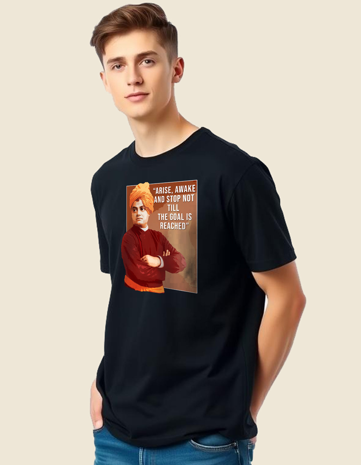 Swami Vivekananda T-shirt with Motivational Quotes