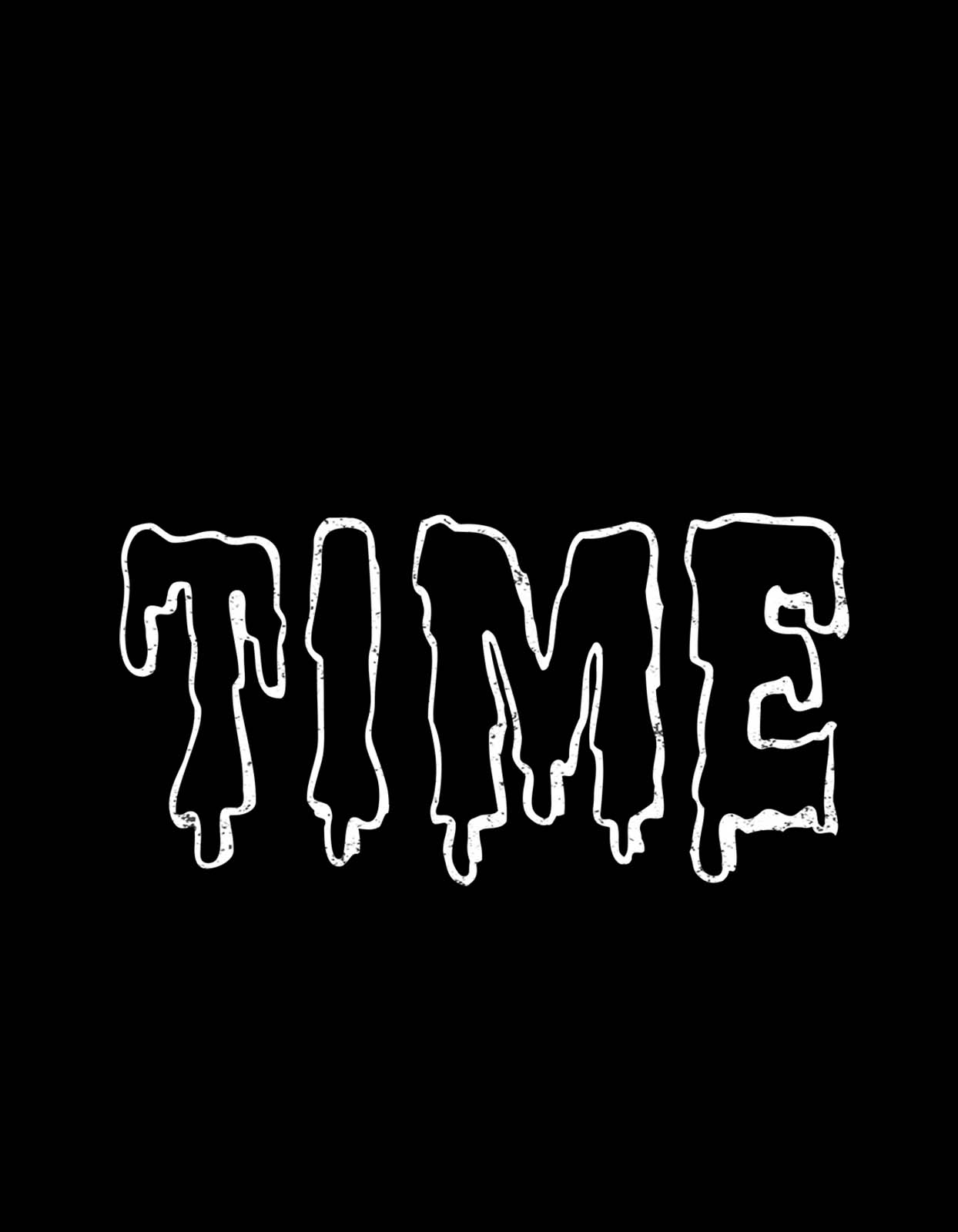 "Time" Printed T Shirt