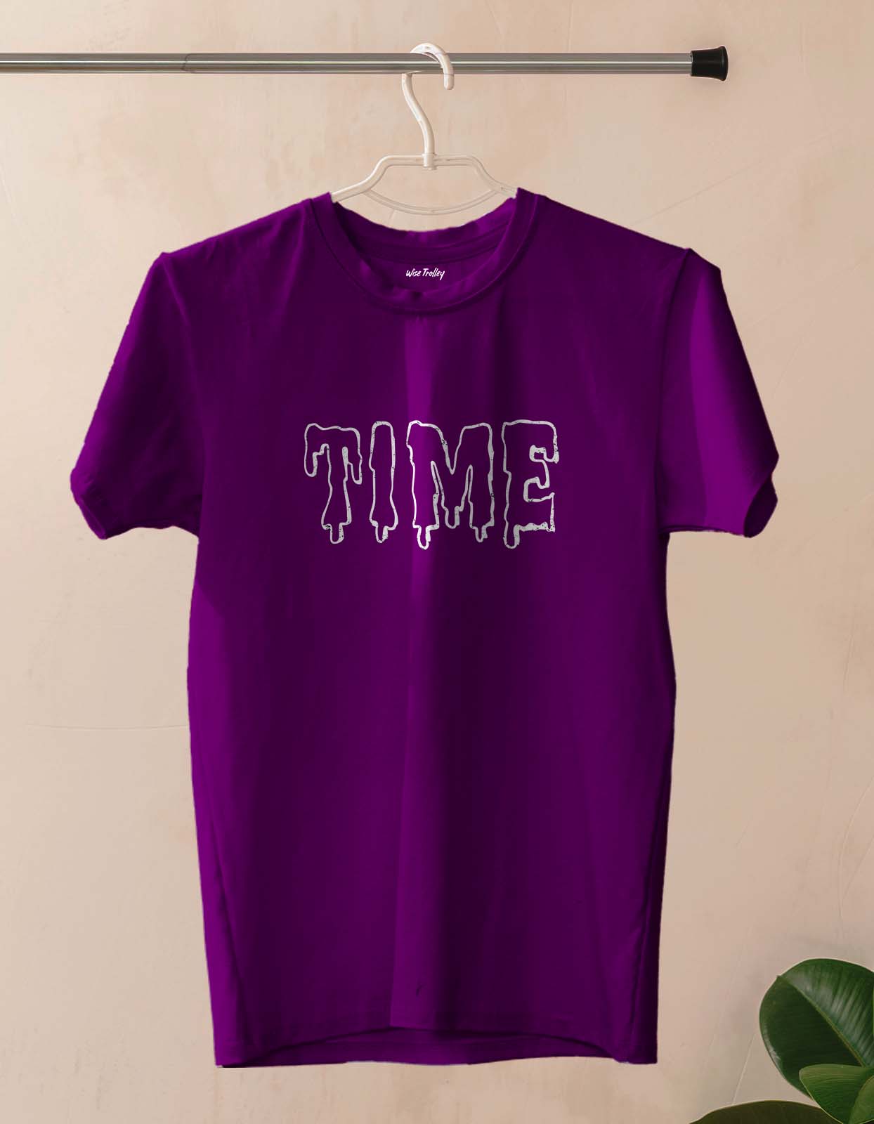 "Time" Printed T Shirt