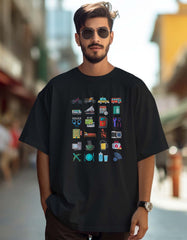 Travel Icon Oversized T shirt