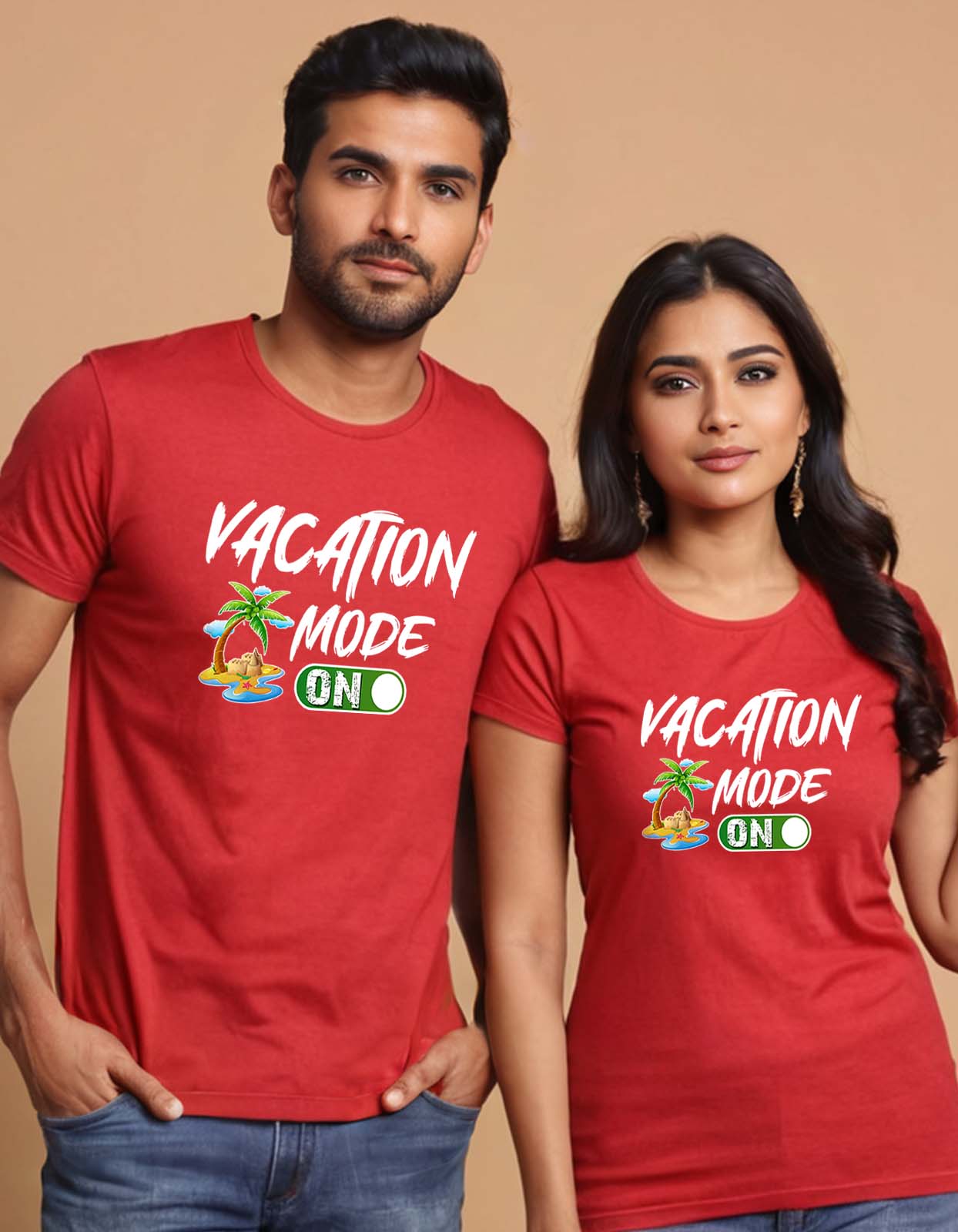 Vacation Mode On Couple T-shirt