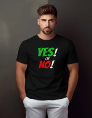 "Yes Or No" Print on T-shirt