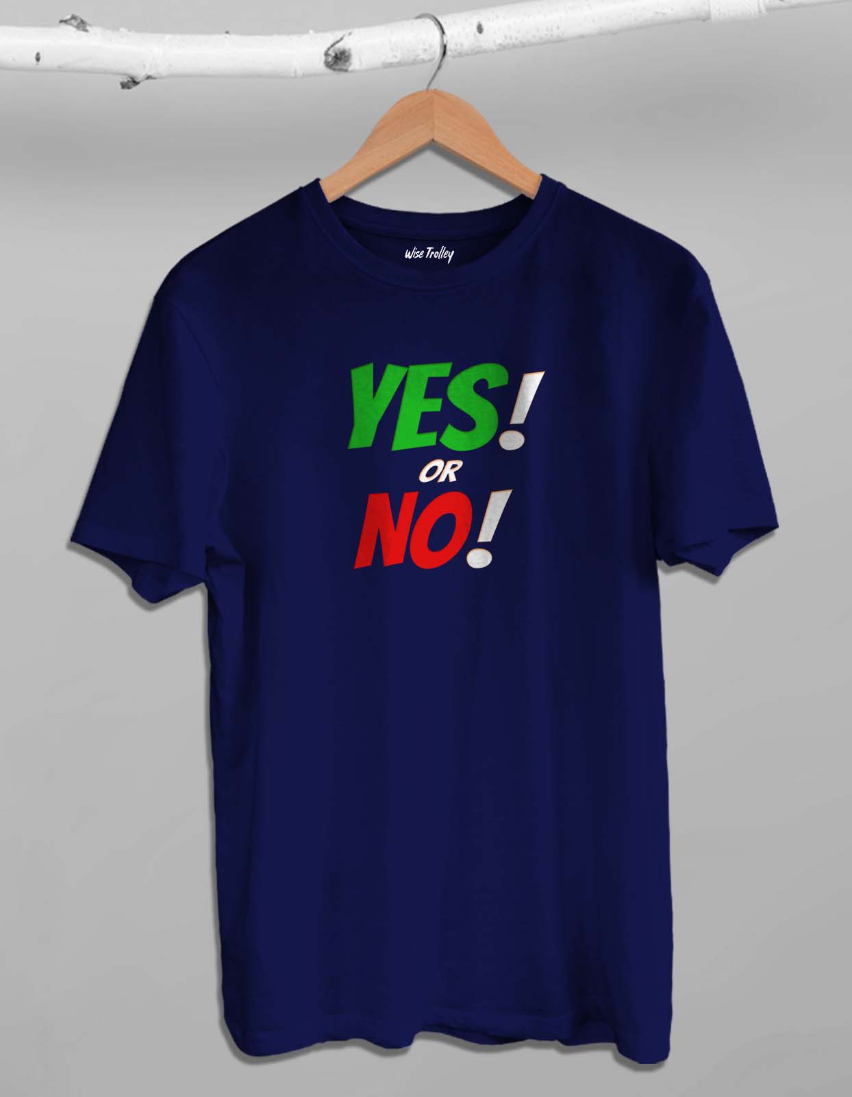 "Yes Or No" Print on T-shirt