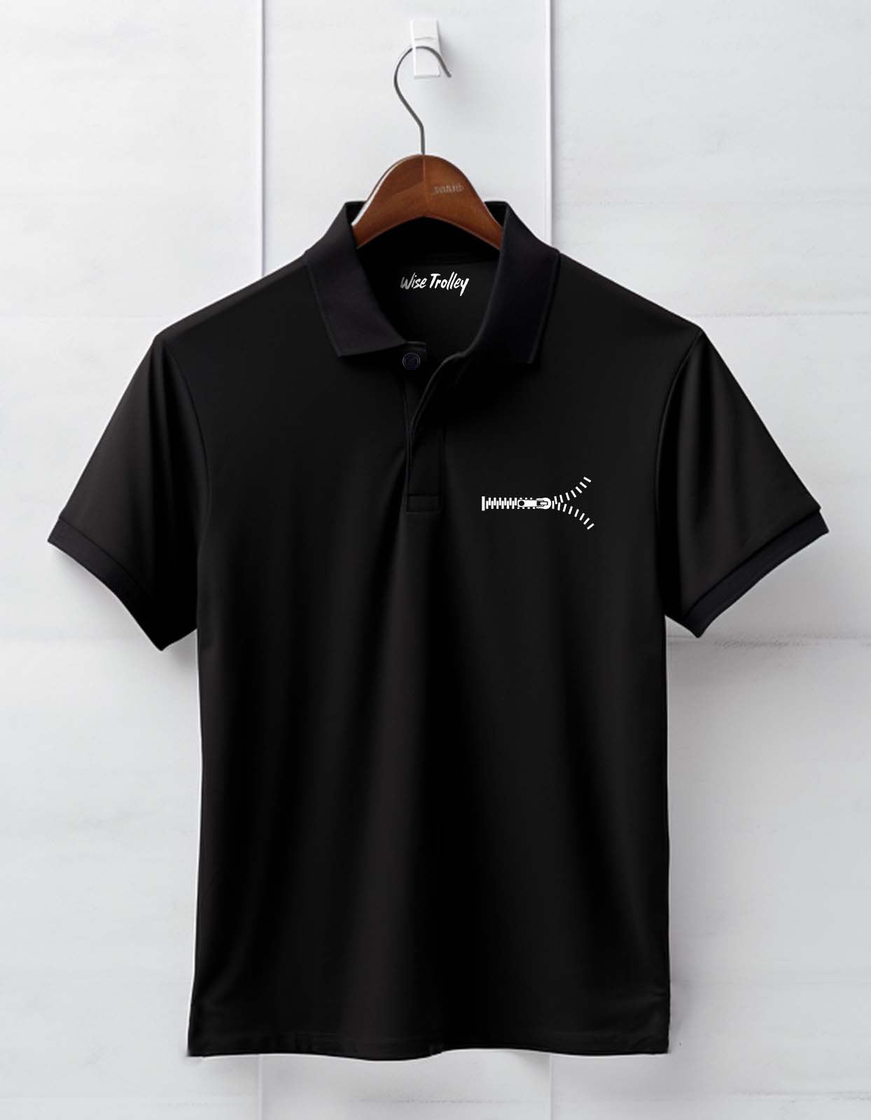 Zipper Polo T-shirt