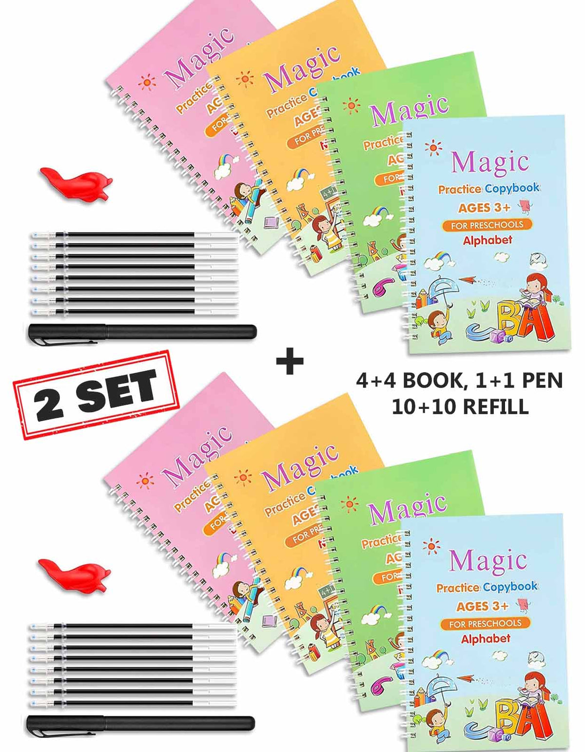 Wise Magic Book Buy 1 set & Get 1 set FREE!!! ( 8 Book + 20 Refill+2 Pen+2 Grip )