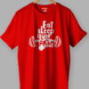 Eat Sleep Gym Repeat T Shirt for Men Red
