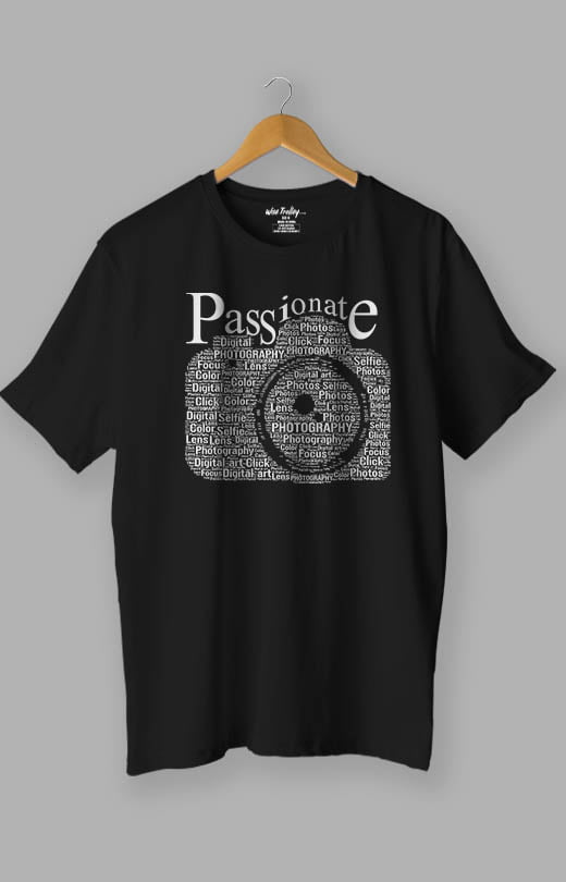 Passionate Photography Lovers T shirts Black