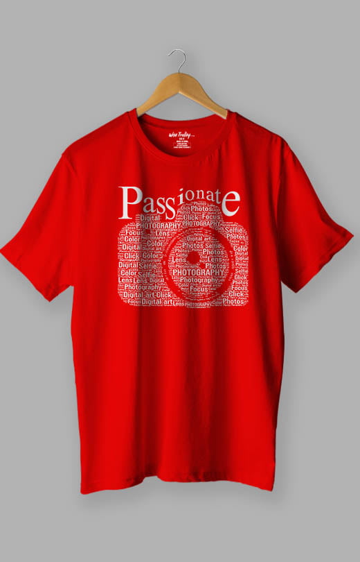 Passionate Photography Lovers T shirts Red