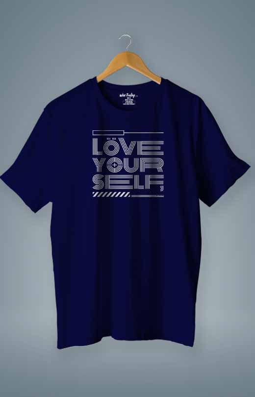 Love Yourself T shirt Blue