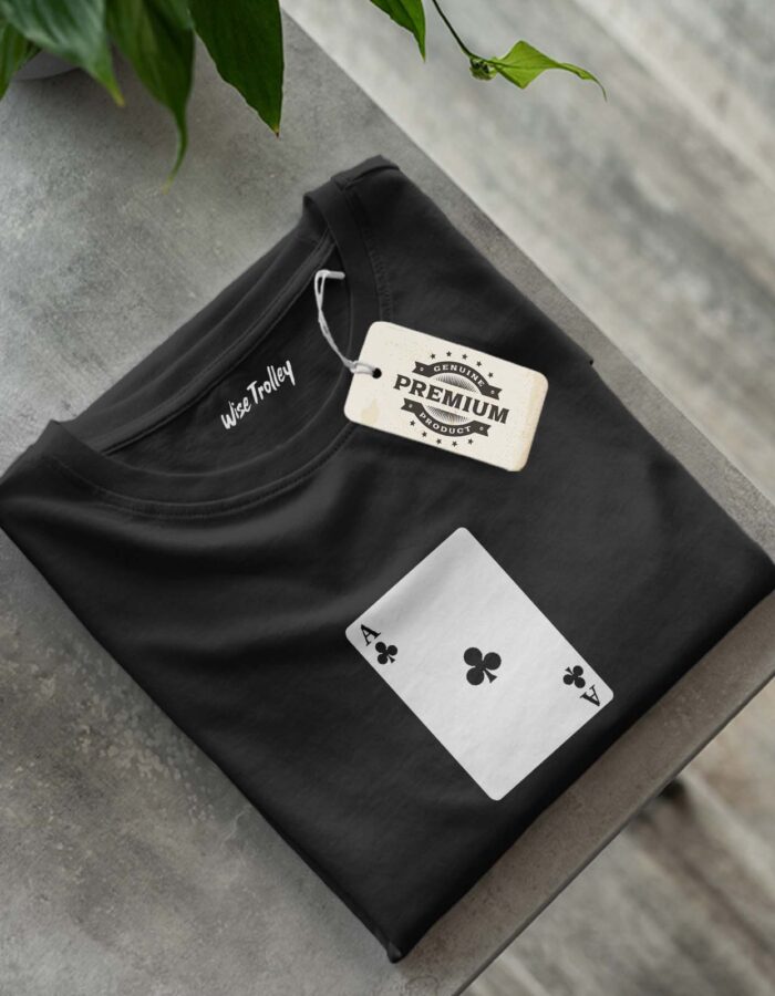 Ace Club Card Playing Card T-shirt - Image 2