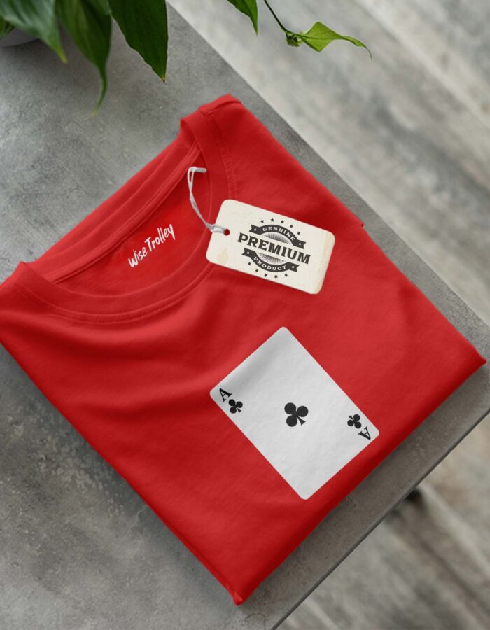 Ace Club Card Playing Card T-shirt - Image 4