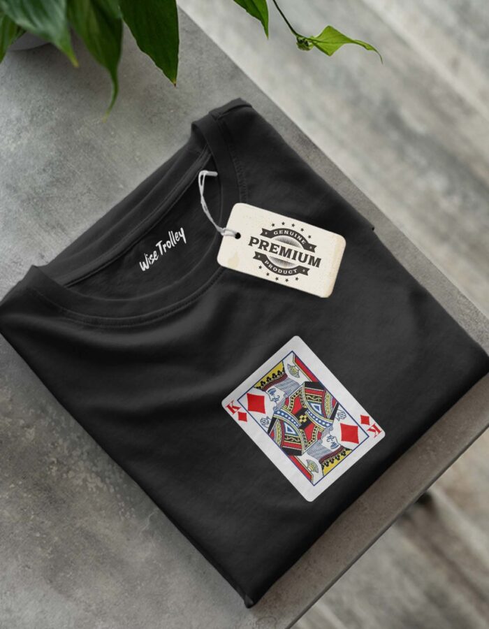 King of Diamonds Playing Card T-Shirt - Image 2