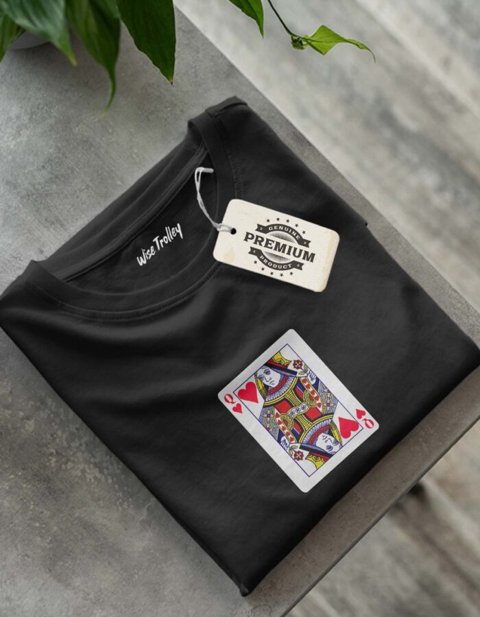 Queen of Hearts Playing Card T-shirt - Image 2