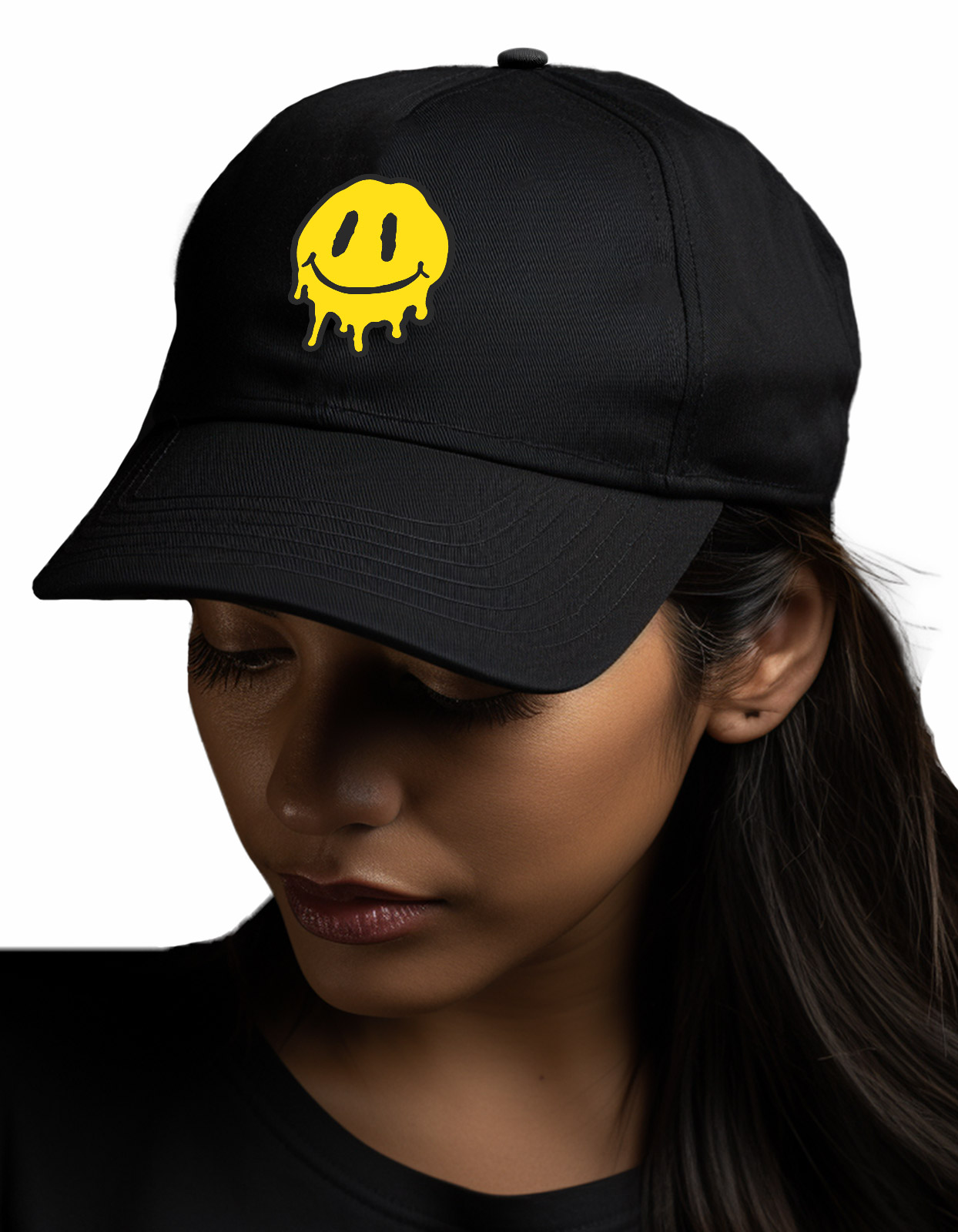 Melting Face Emoji Printed Baseball Cap