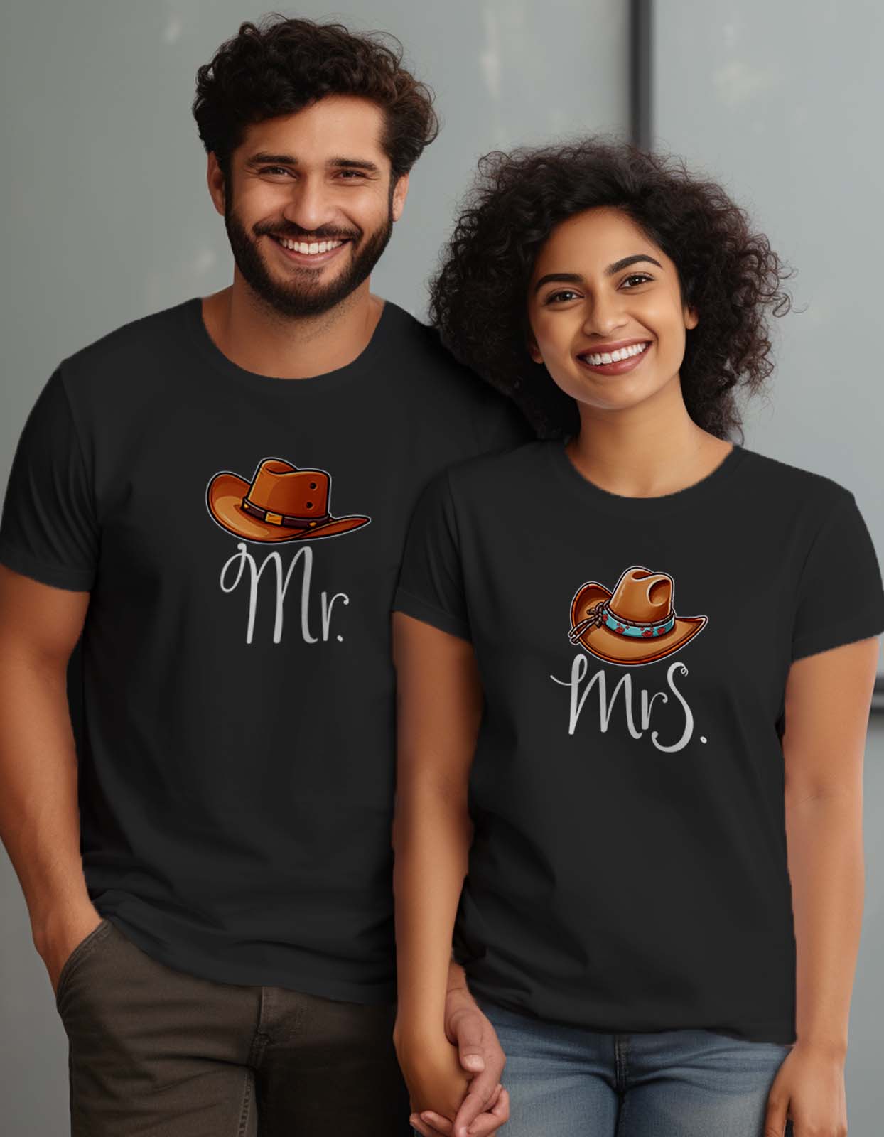 Mr MRS Perfect Couple T-SHIRT (Frosty White) - Gypsy Street