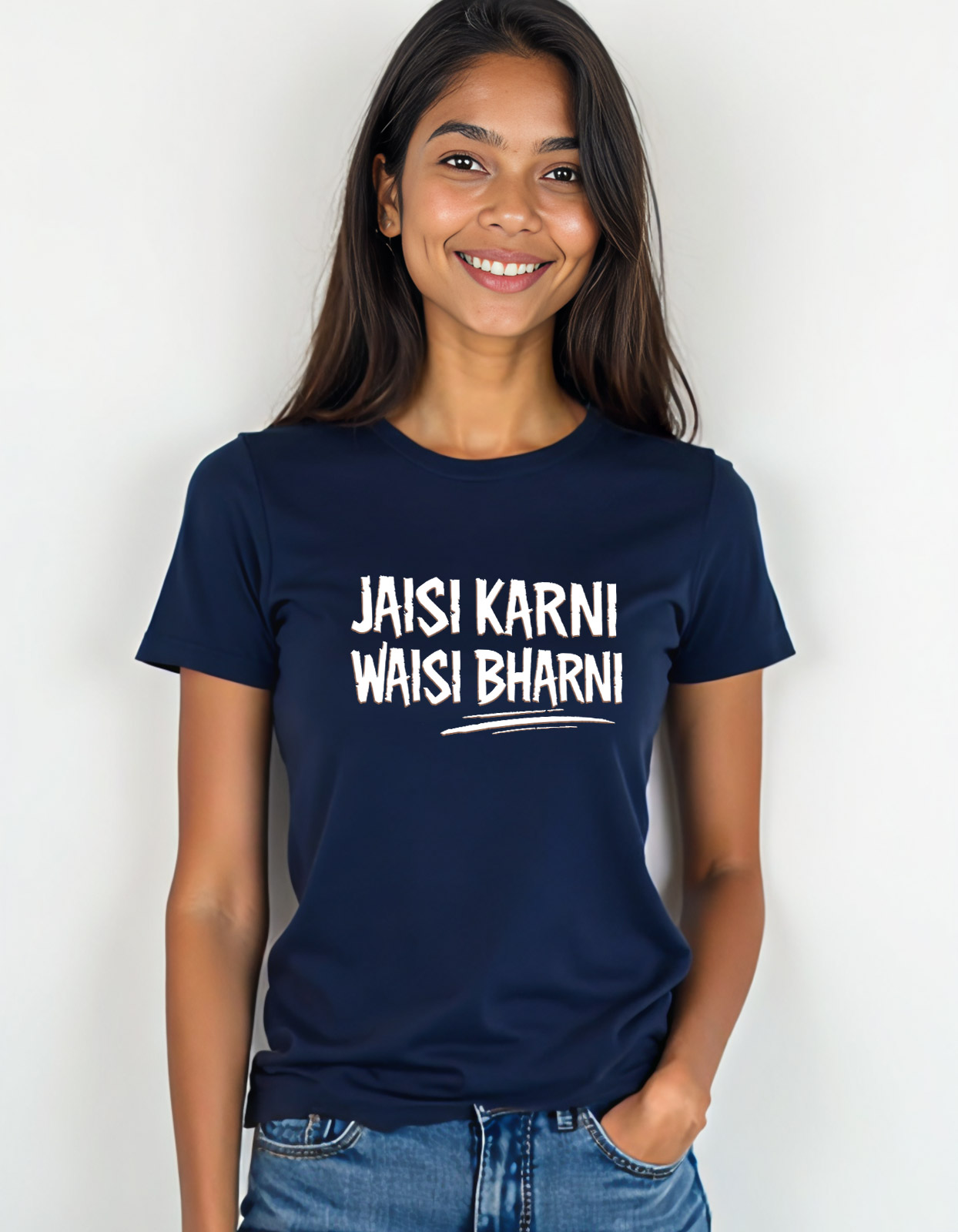 "Jaisi Karni Waisi Bharni" Hindi T-shirt