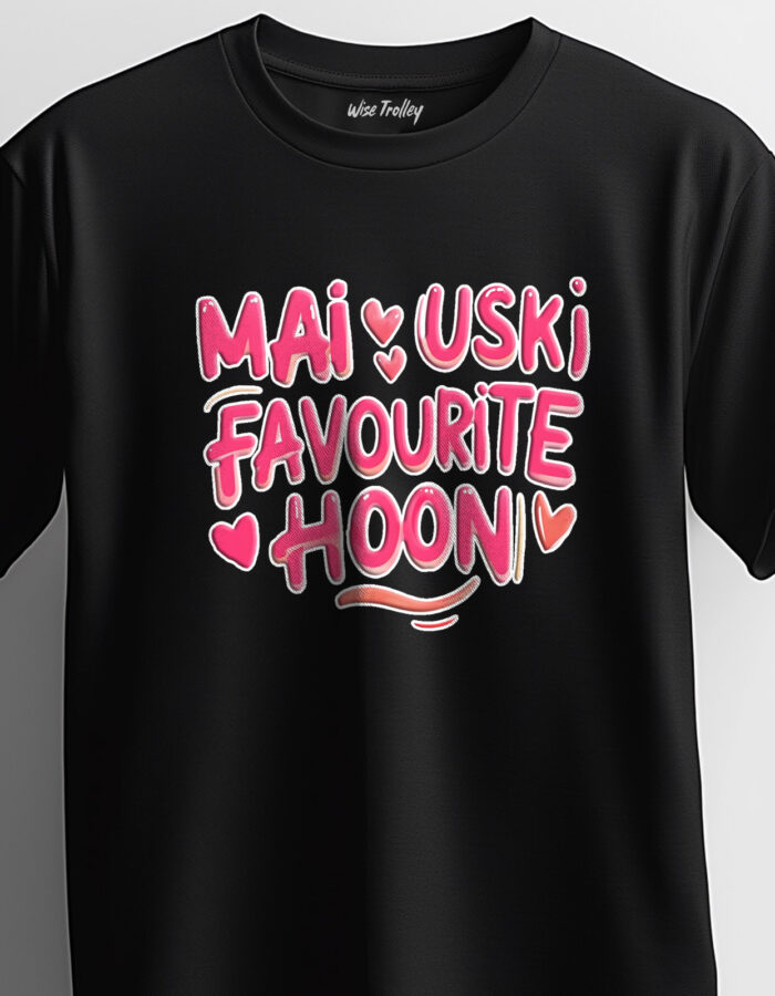 "Mai Uski Favourite Hoon" Hindi T-shirt - Image 3