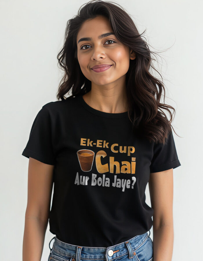 "Ek ek cup chai aur bola jaye" Hindi T-shirt - Image 5