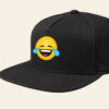 Face with raised eyebrow emoji printed Baseball cap
