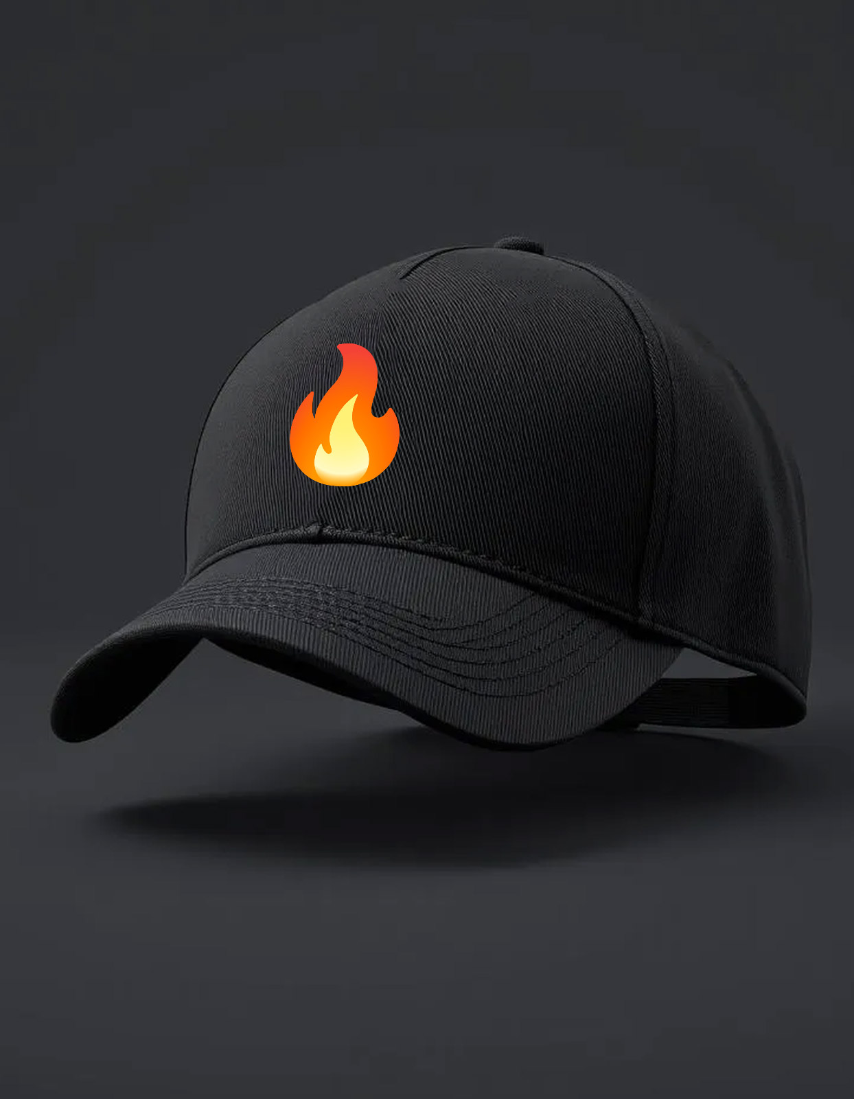 Fire emoji printed Baseball cap