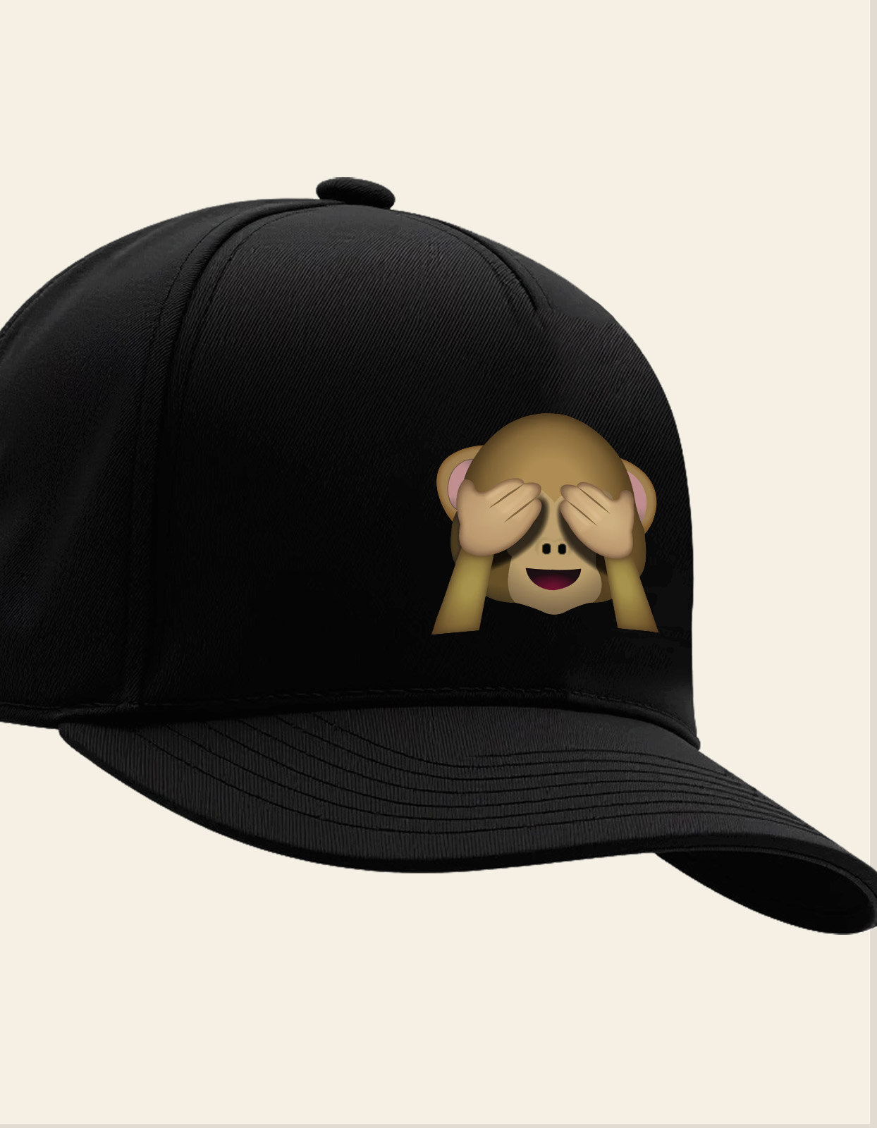 Monkey emoji printed Baseball cap