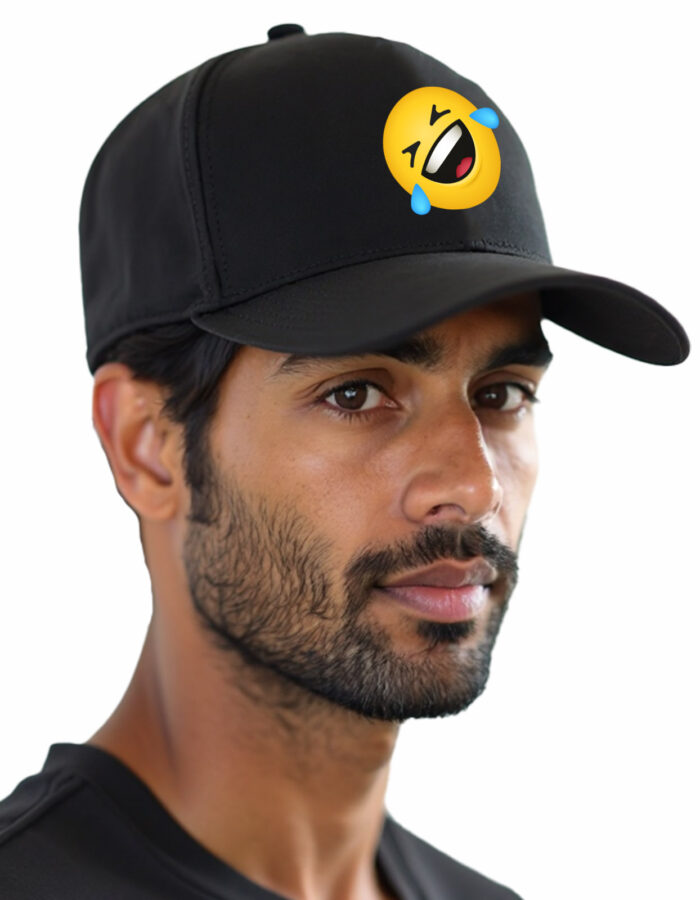 Rolling on the floor laughing emoji printed Baseball cap - Image 11