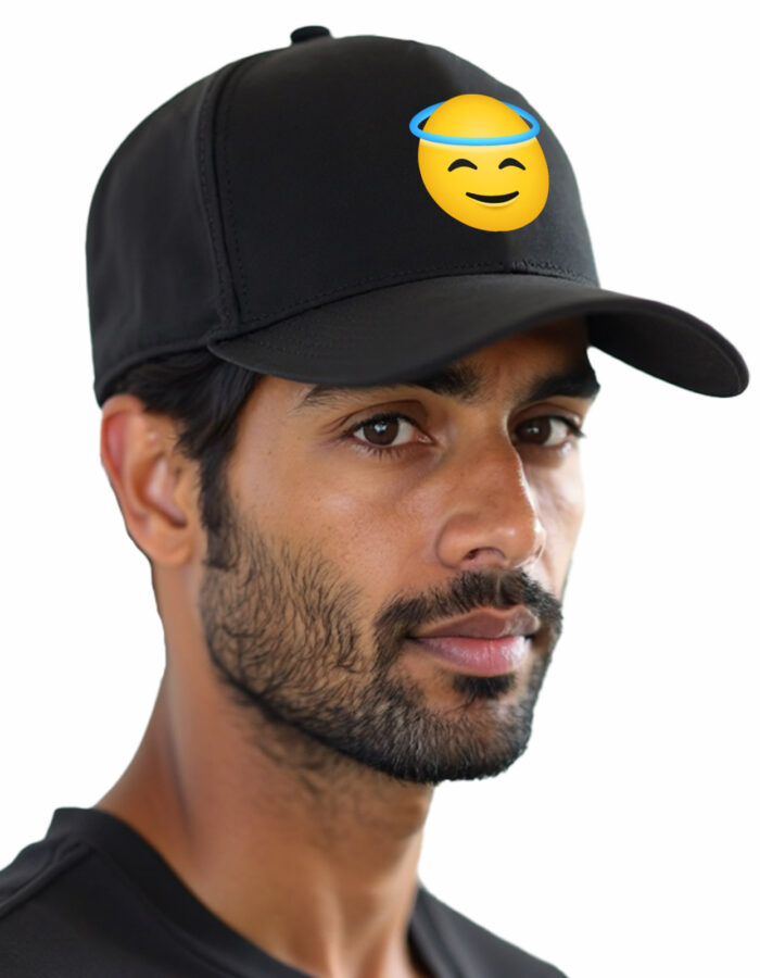 Smiling face with halo emoji printed Baseball cap - Image 11