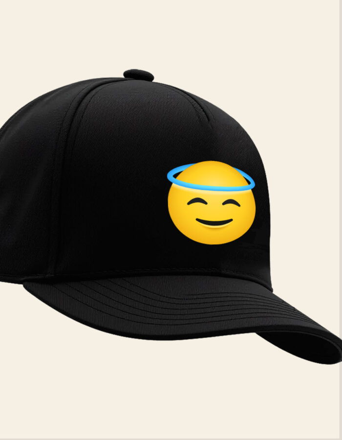 Smiling face with halo emoji printed Baseball cap - Image 3