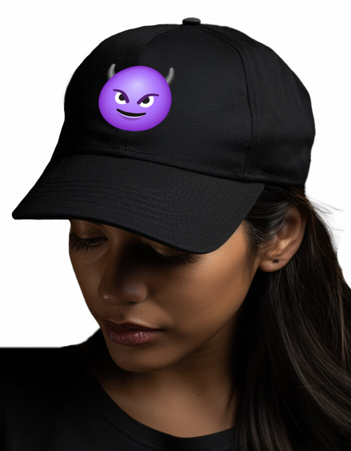 Smiling face with horns emoji printed Baseball cap - Image 9