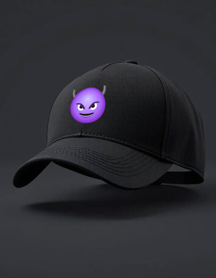 Smiling face with horns emoji printed Baseball cap - Image 7