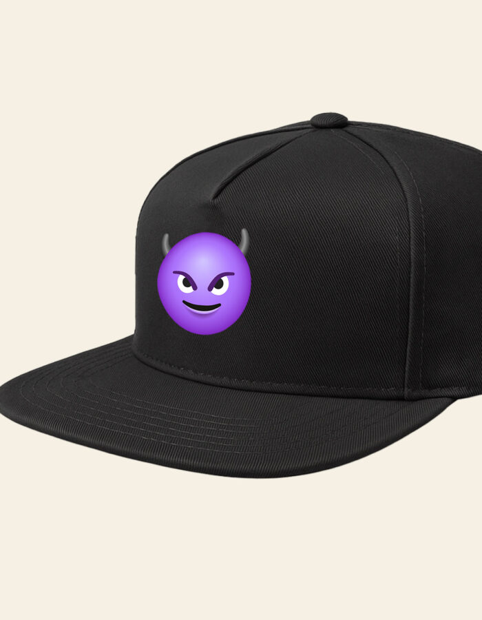 Smiling face with horns emoji printed Baseball cap - Image 3